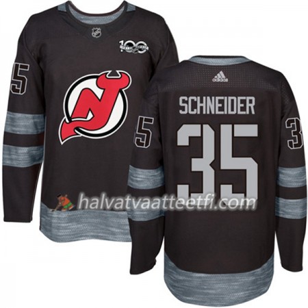Miesten NHL New Jersey Devils Pelipaita Cory Schneider 35 1917-2017 100th Anniversary Adidas Musta Authentic